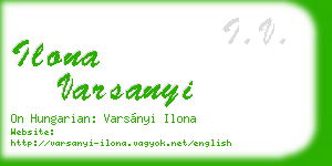 ilona varsanyi business card